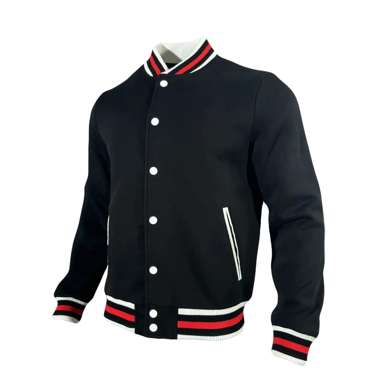 Custom Baseball Uniforms Patches Logo Embroidered Men's Jacket Button Up Classic Fleece Unisex Varsity Jacket