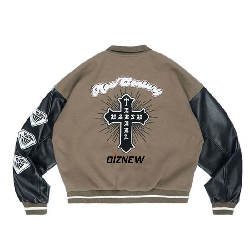 DiZNEW Plus Size Men's Jackets Outdoor Fleece Wholesale Varsity Jackets Vintage Windbreaker Leather Waterproof Jacket