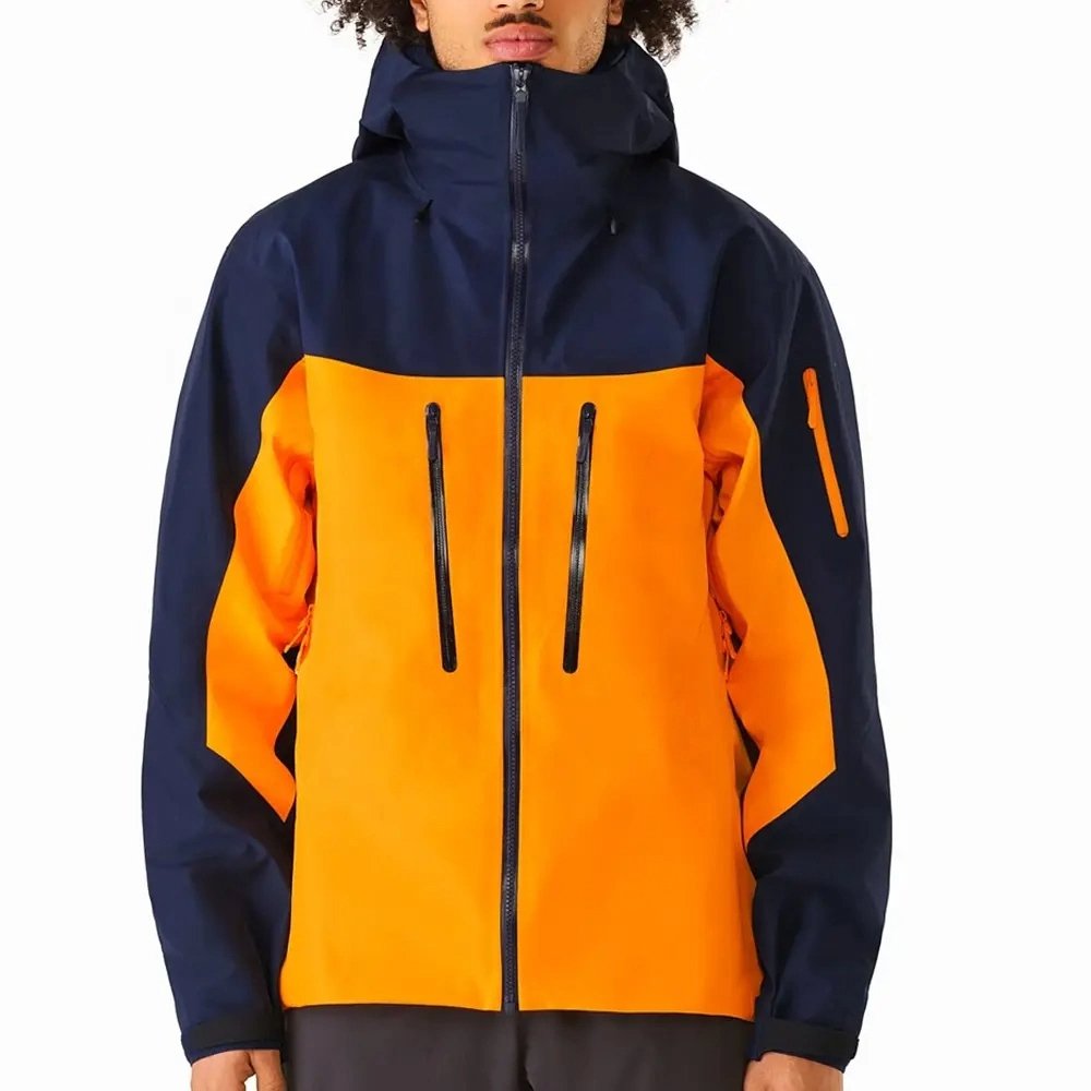 Men's 3-Layer Lined Hard Shell Ski Jacket Wholesale Waterproof Breathable Hooded Sportswear Casual Summer Fabric Style Heating