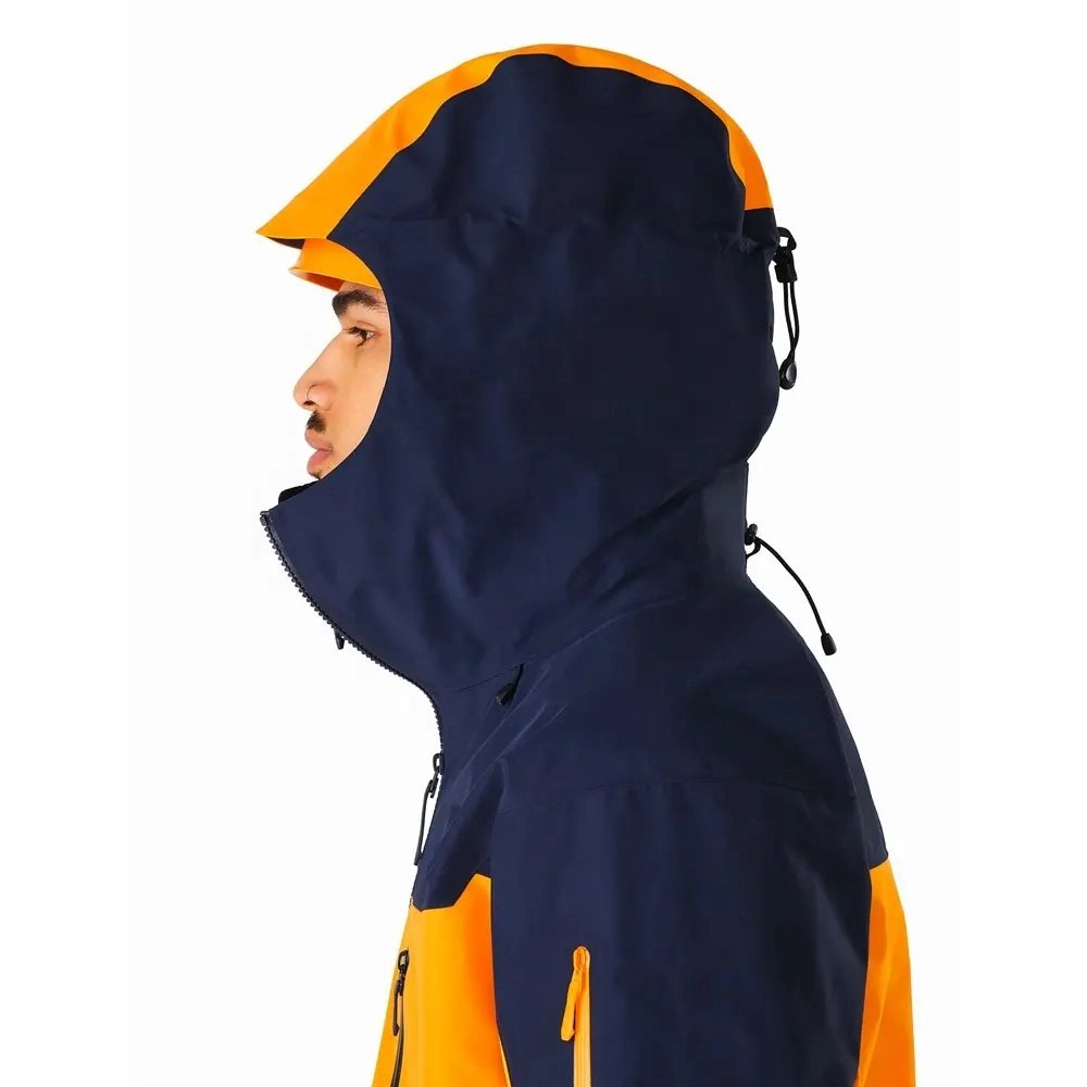 Men's 3-Layer Lined Hard Shell Ski Jacket Wholesale Waterproof Breathable Hooded Sportswear Casual Summer Fabric Style Heating