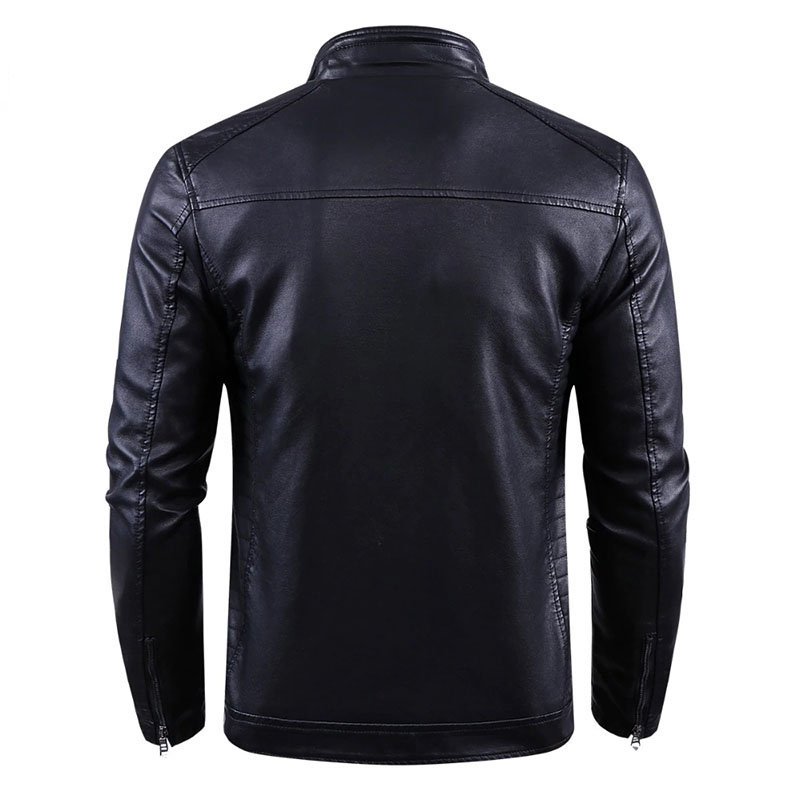 Genioun Leather Jacket Outdoor Wears Customized Fashion Factory Men 2024 Leather Best Design High Quality Winter Leather Jacket