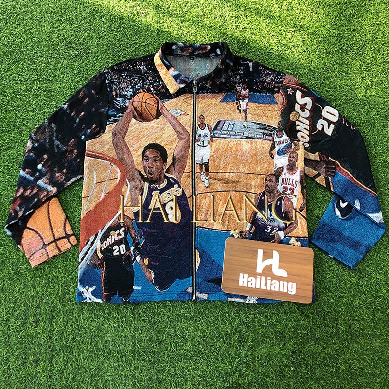 Fashion Custom Tapestry Jacket Plus Size Zip Up Windbreaker High Quality Blanket Men Jackets Coats Jacquard Tapestries Clothing
