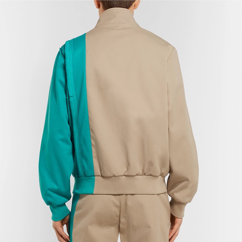 OEM Men Long Sleeve Color Block Patchwork Jacket for Men