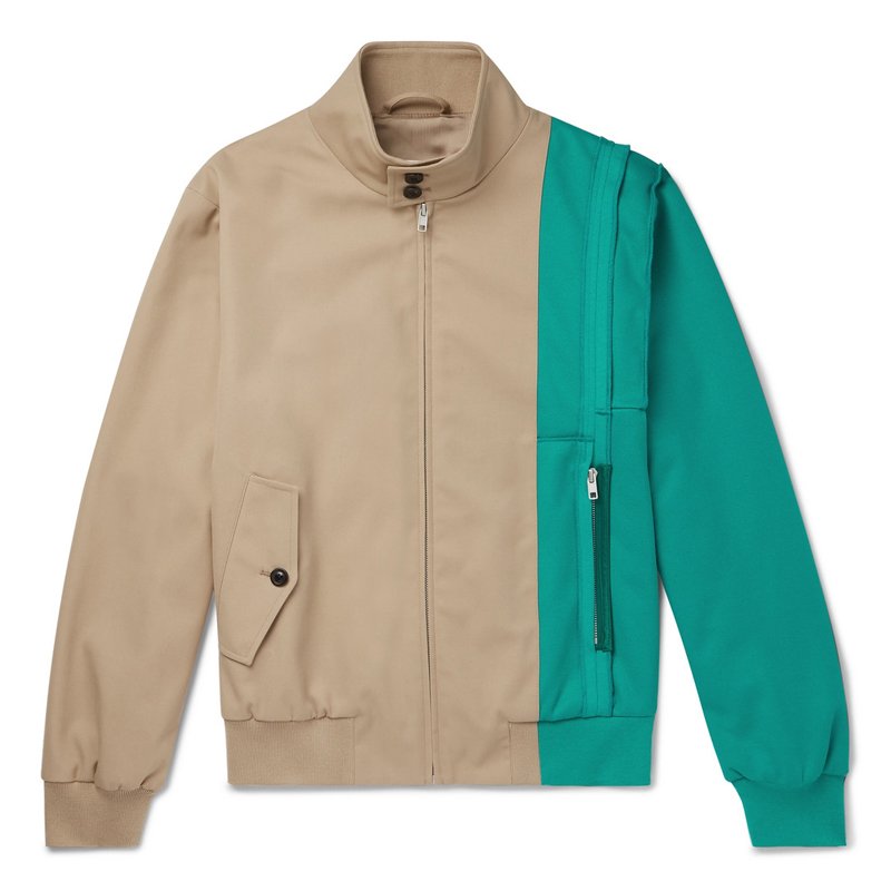 OEM Men Long Sleeve Color Block Patchwork Jacket for Men