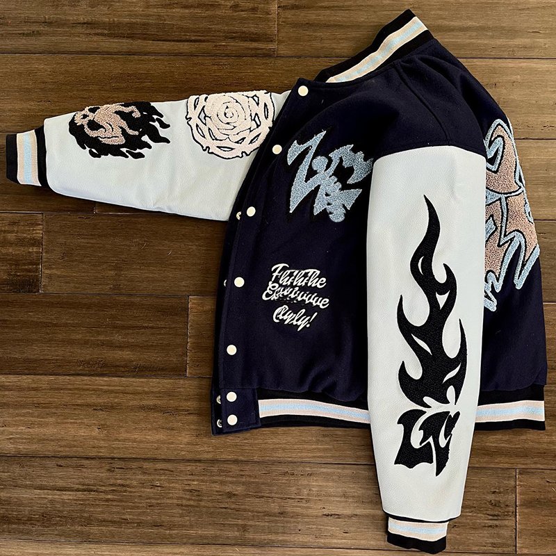 Custom Vintage Jacket Chenille Patches Embroidery Leather Sleeves Baseball Varsity Jacket College Varsities Jacket For Men
