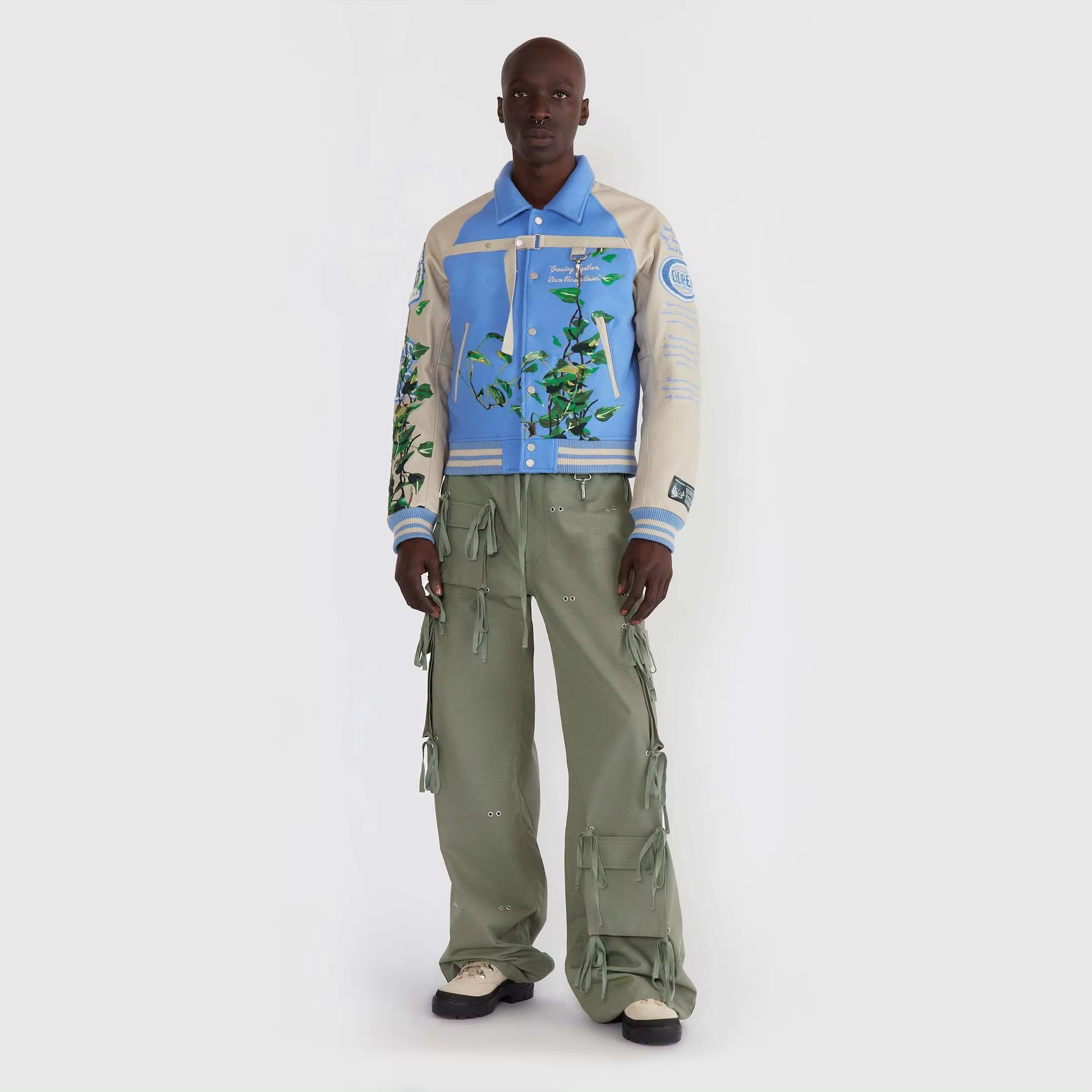 Custom OEM/ODM embroidery Men's Jacket single breasted turn-down collar Thick Warm heavy cotton Cardigan mens fleece jacket