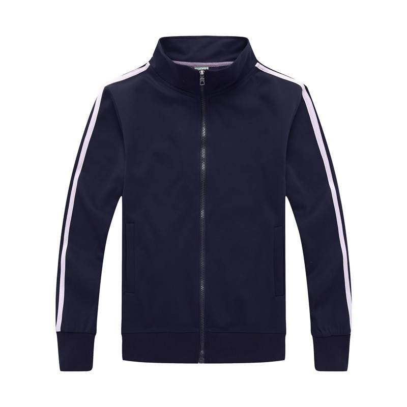 Wholesale CVC Fabric Thin Men's Jackets Unisex Custom Logo Printing Blank Zip Up Stand Collar Blank Sport Baseball Jackets