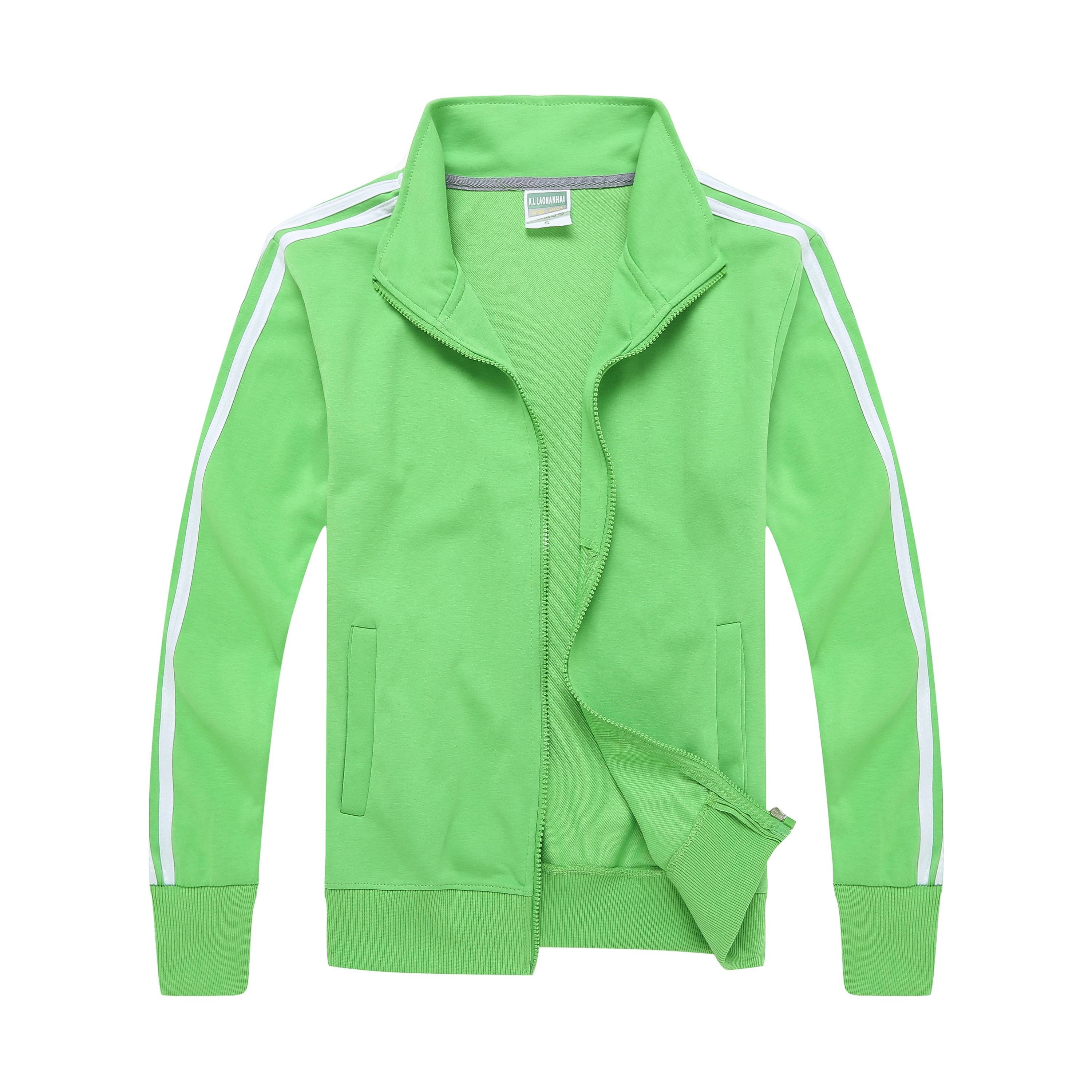 Wholesale CVC Fabric Thin Men's Jackets Unisex Custom Logo Printing Blank Zip Up Stand Collar Blank Sport Baseball Jackets
