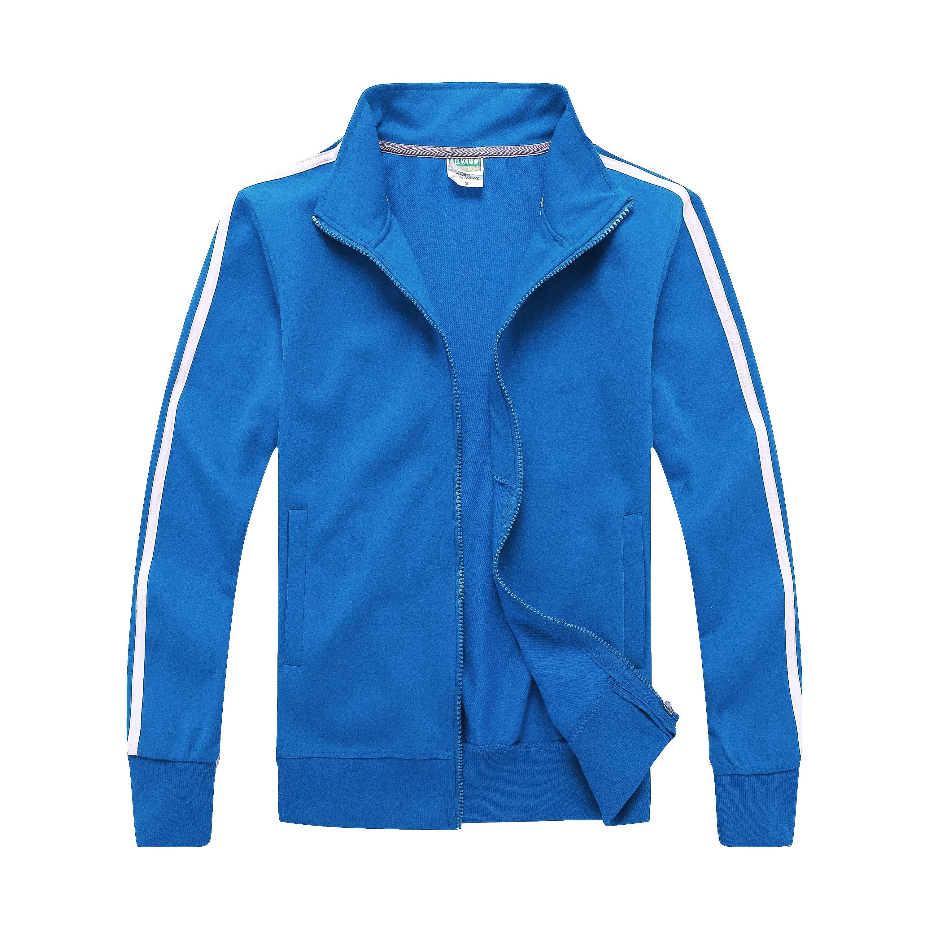 Wholesale CVC Fabric Thin Men's Jackets Unisex Custom Logo Printing Blank Zip Up Stand Collar Blank Sport Baseball Jackets