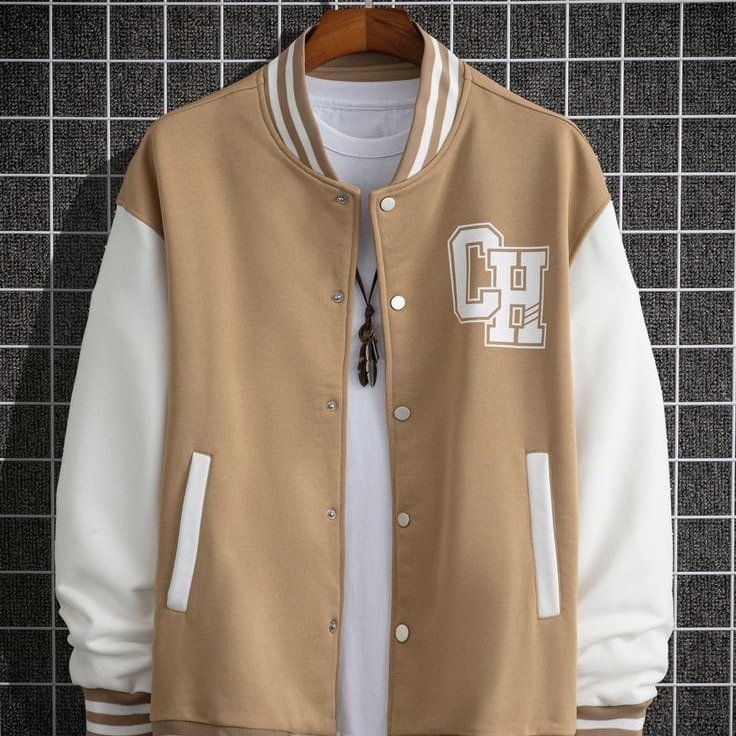 Wholesale Custom Jersey Fleece Men's Wool University Baseball Varsity Bomber Jacket With Embroidery and customized logo
