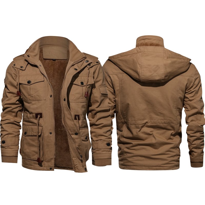High Quality Custom Design Cotton Mens Jacket Winter Fleece Jackets Warm Thicken Outerwear Windbreaker Plus Size Men's Jackets