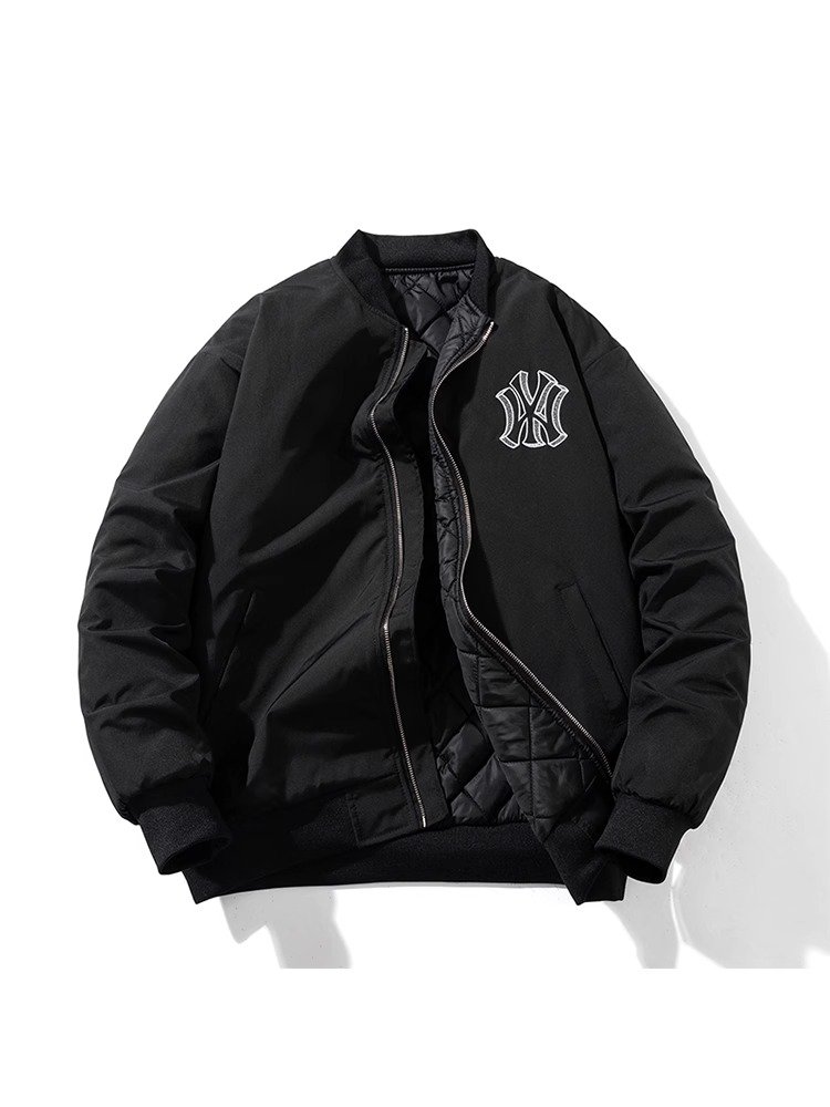 New Model Customized Vintage Fine Printing Calm Black Spring And Autumn Edition Jacket