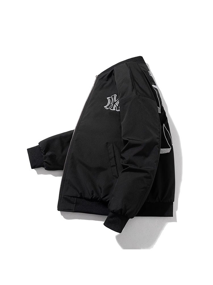 New Model Customized Vintage Fine Printing Calm Black Spring And Autumn Edition Jacket