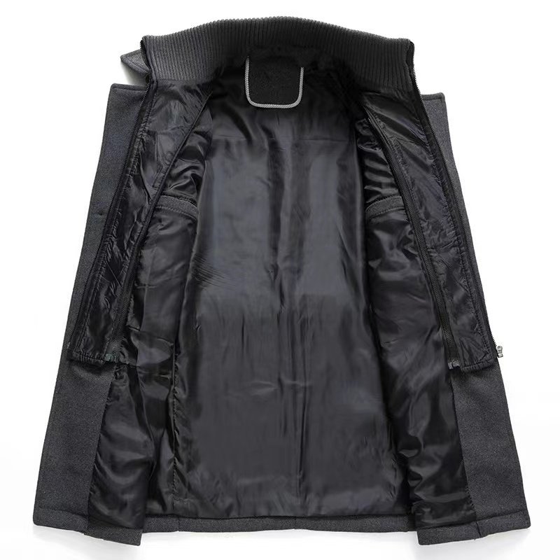 Undefined Hot selling new autumn and winter men's woolen coat fashionable elegant double collar casual warm coat
