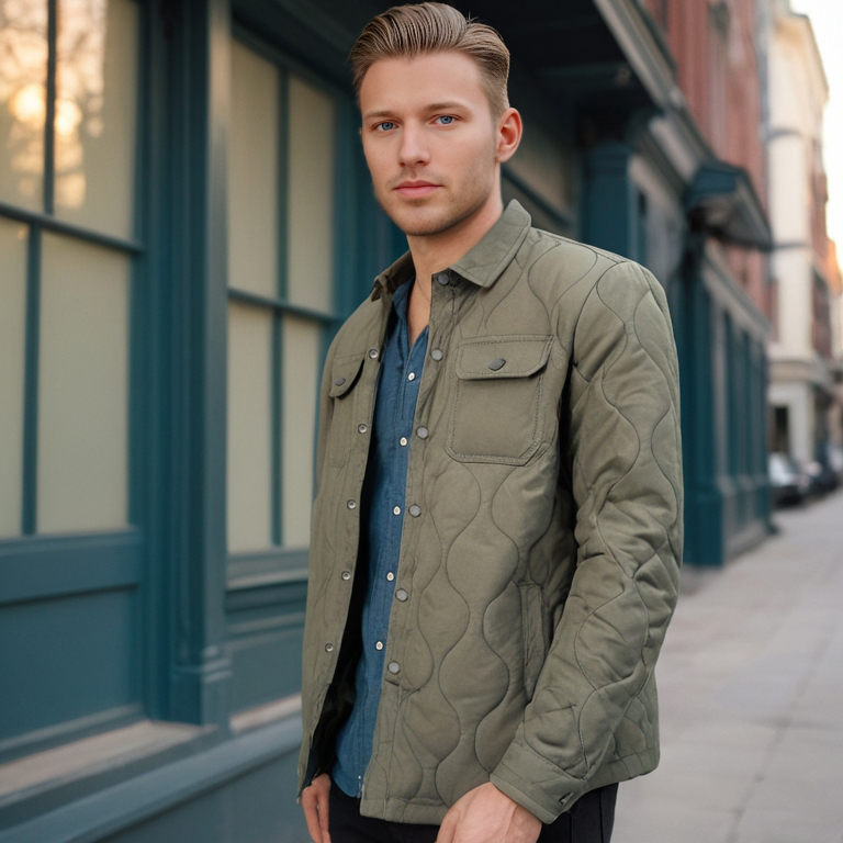 Mens Light Weight Quilted Puffer Jacket Coats Winter Jackets Clothing