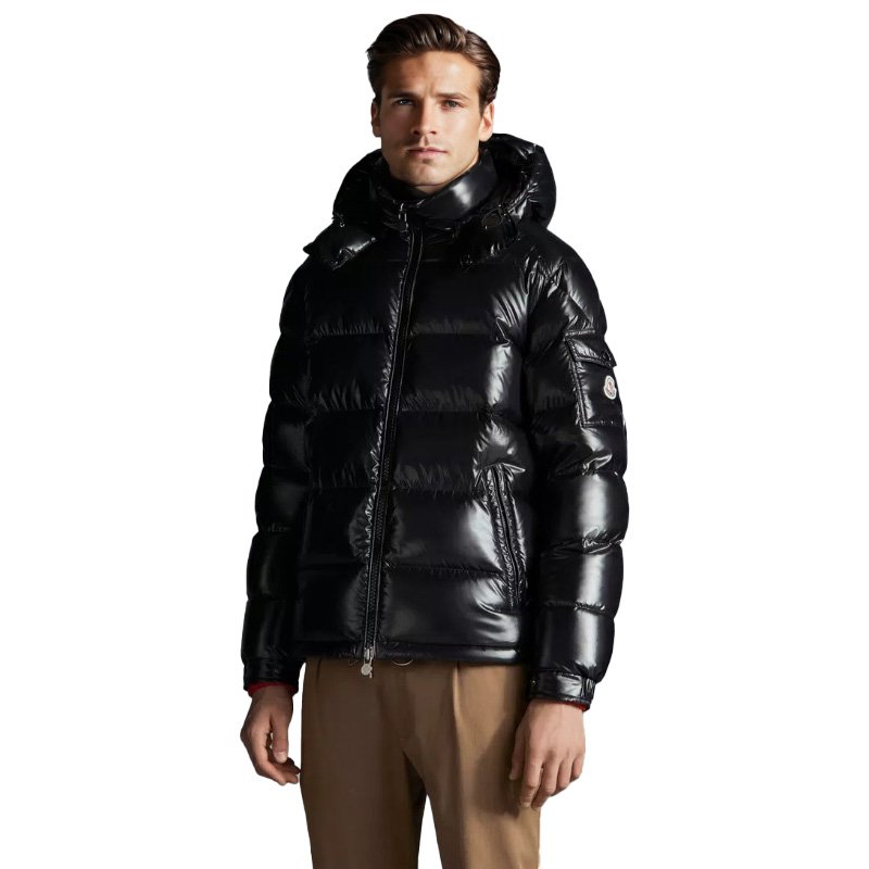 Customized Men's Winter Outdoor down Jacket New Fashion Thickened Waterproof Windproof Glossy Solid Color Hooded Puffer Jacket