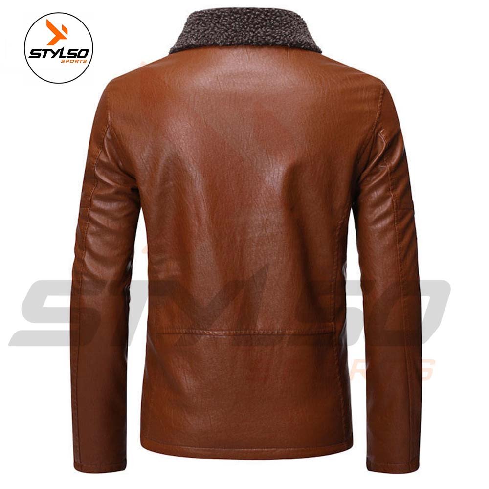 Mens shearling leather jacket bomber flying pilot lamb wool coat lapel motorcycle jacket men's leather cheap price