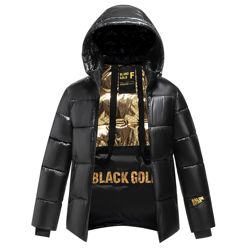 New Fashion Unisex Coat Men's Cotton-Padded Coat Thickened Warm Hooded Winter Black Loose Women's Down Cotton Jacket