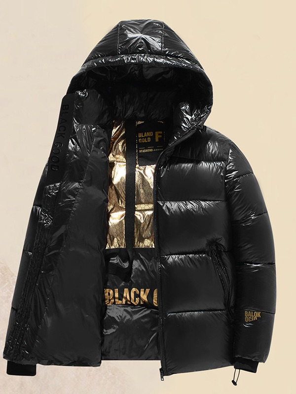 New Fashion Unisex Coat Men's Cotton-Padded Coat Thickened Warm Hooded Winter Black Loose Women's Down Cotton Jacket