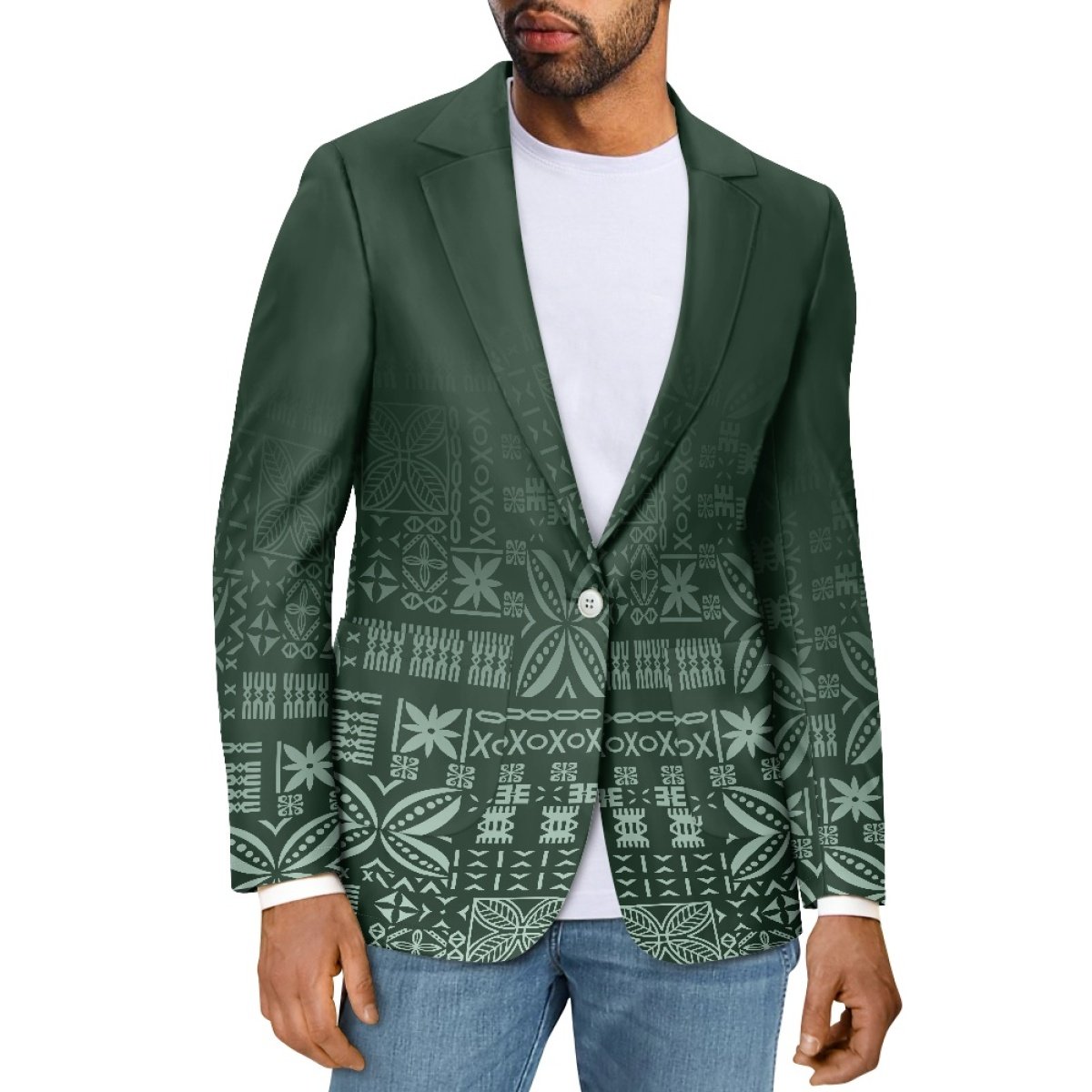 2024 New Slim Fit Fashion Men's Casual Suit Jacket Print On Demand Custom Polynesian Style Men's Sports Jackets Men's Jackets