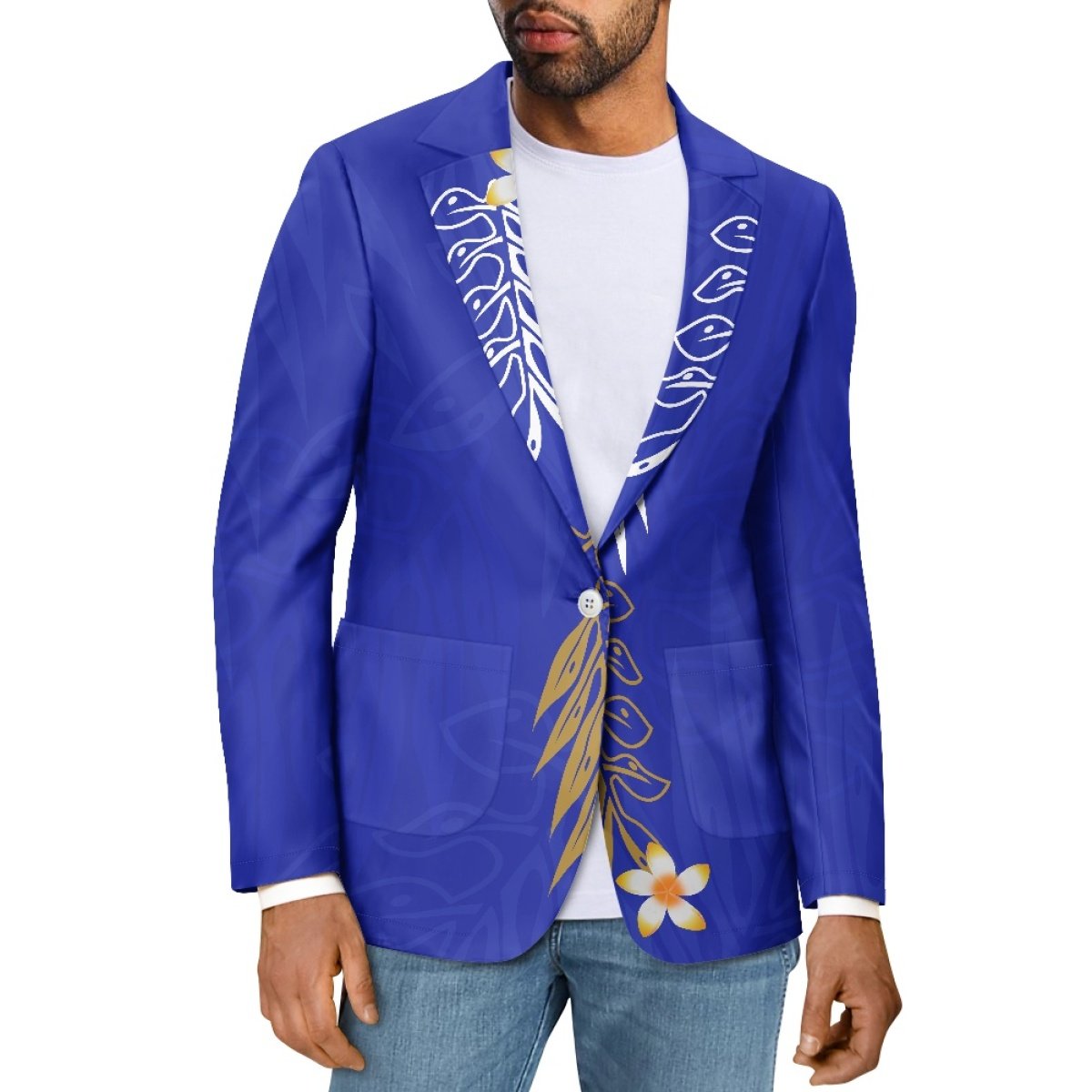 2024 New Slim Fit Fashion Men's Casual Suit Jacket Print On Demand Custom Polynesian Style Men's Sports Jackets Men's Jackets
