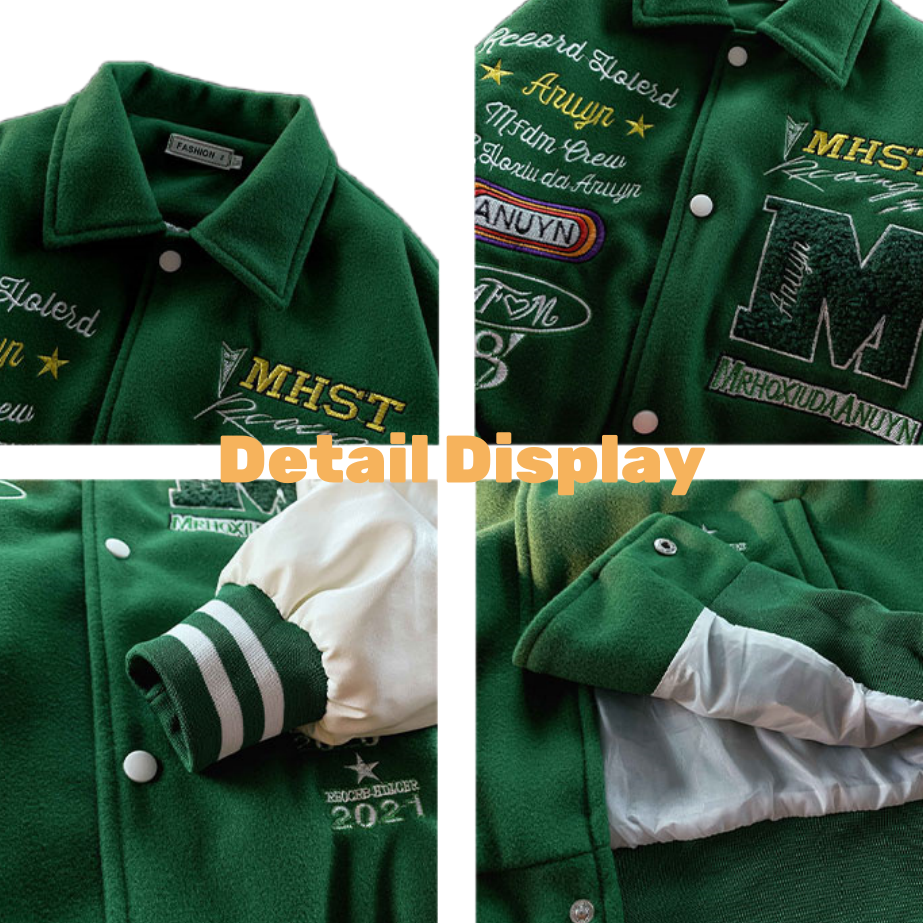 LAYENNE High Quality Varsity Jacket Men Chenille Embroidery Leather Sleeves Custom Baseball Letterman Varsity Jacket