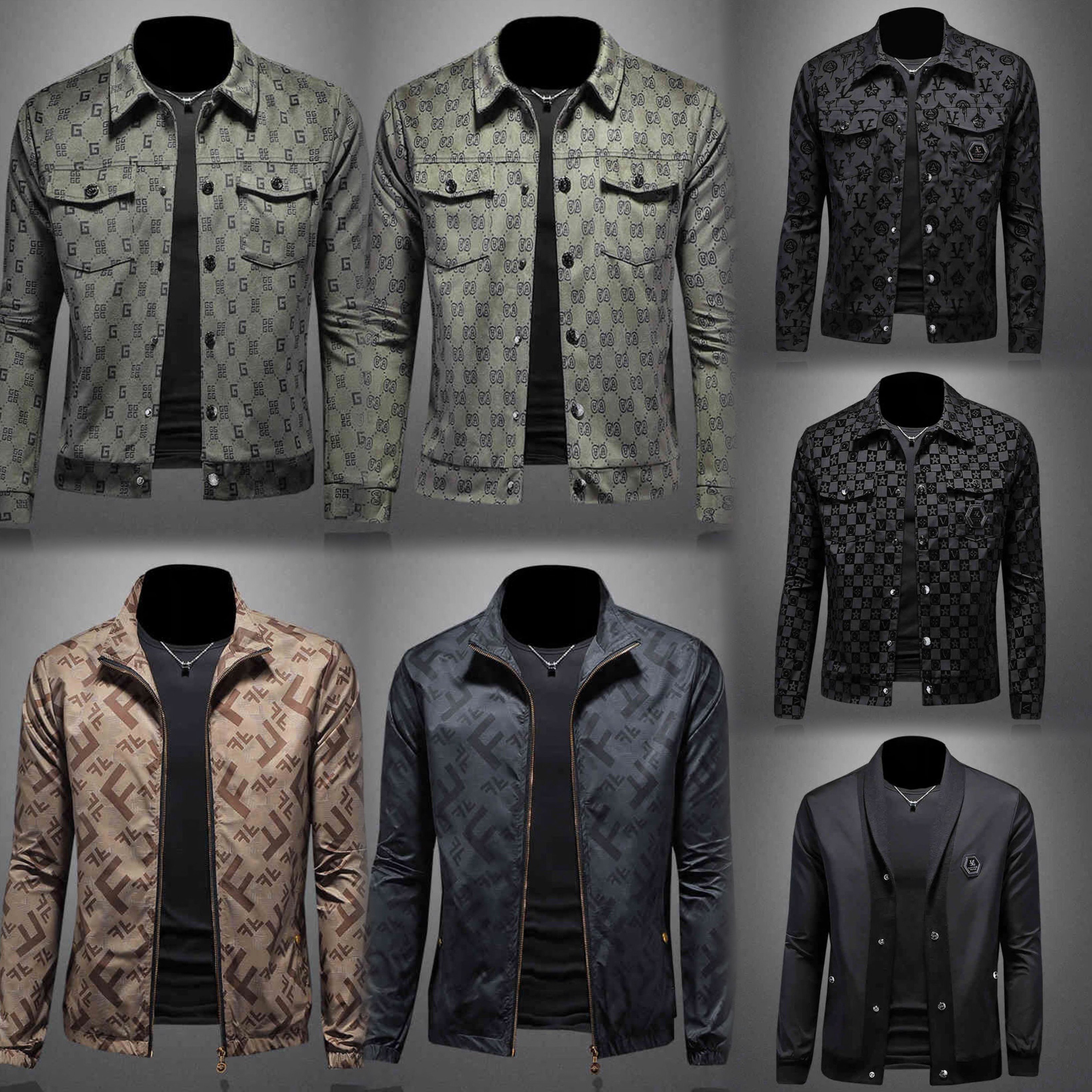 Men's classic trendy fashion jackets men's slim casual baseball jackets bomber jackets
