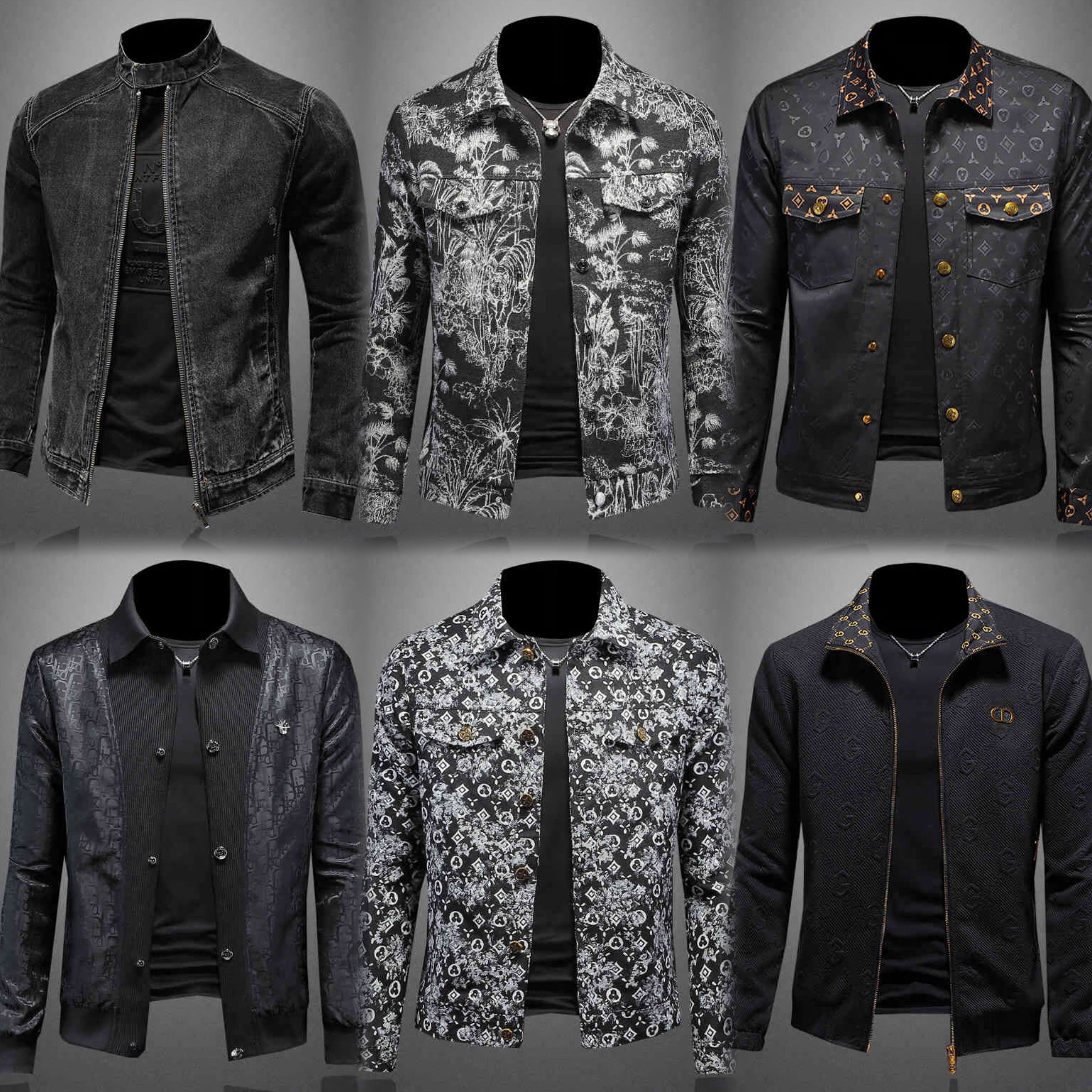 Men's classic trendy fashion jackets men's slim casual baseball jackets bomber jackets
