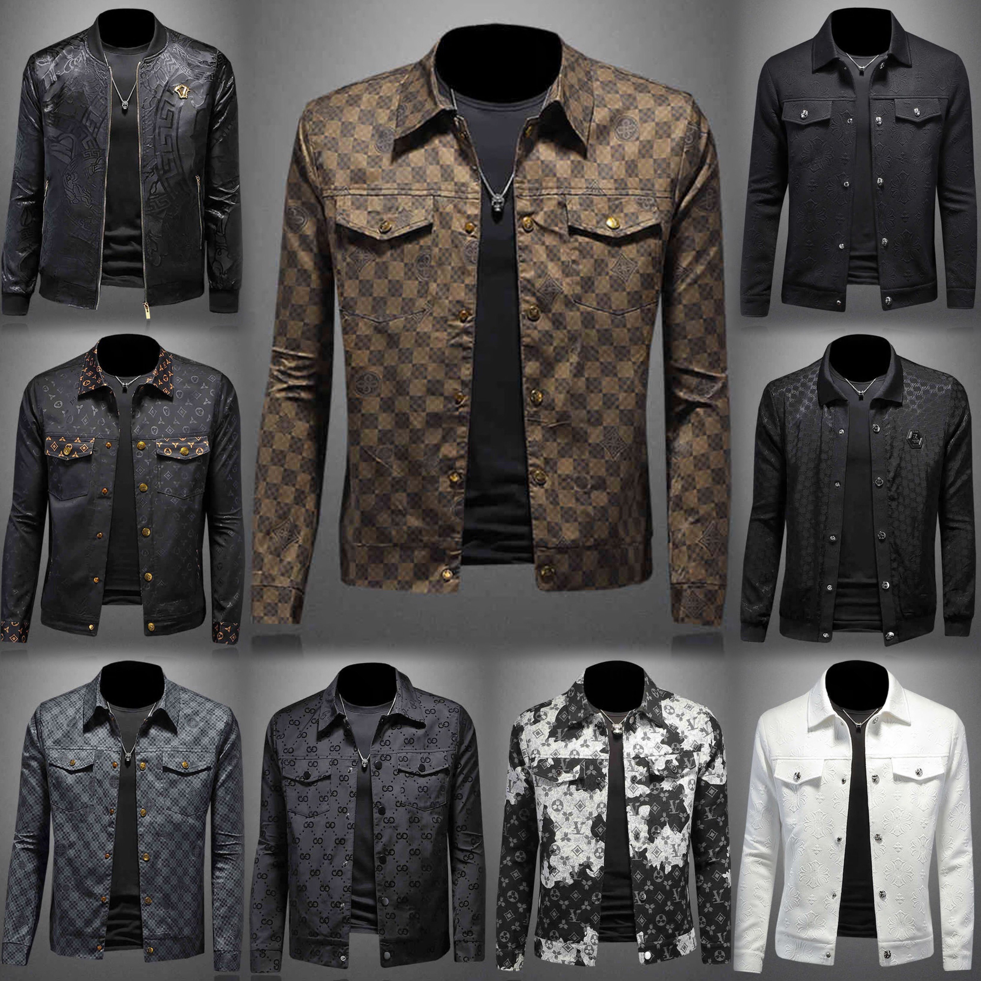 Men's classic trendy fashion jackets men's slim casual baseball jackets bomber jackets