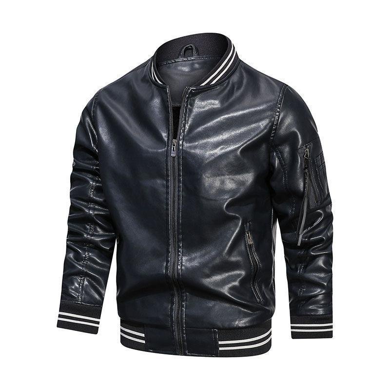 LAYENNE PU OEM Plus Size PU Leather Jacket Male Faux Leather Jacket Men's Jackets