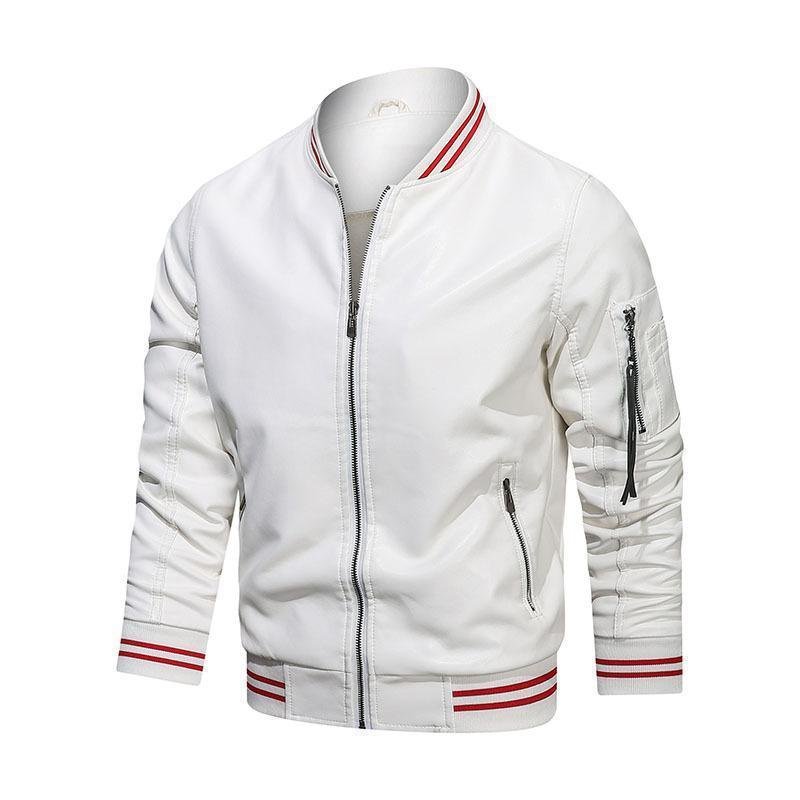 LAYENNE PU OEM Plus Size PU Leather Jacket Male Faux Leather Jacket Men's Jackets