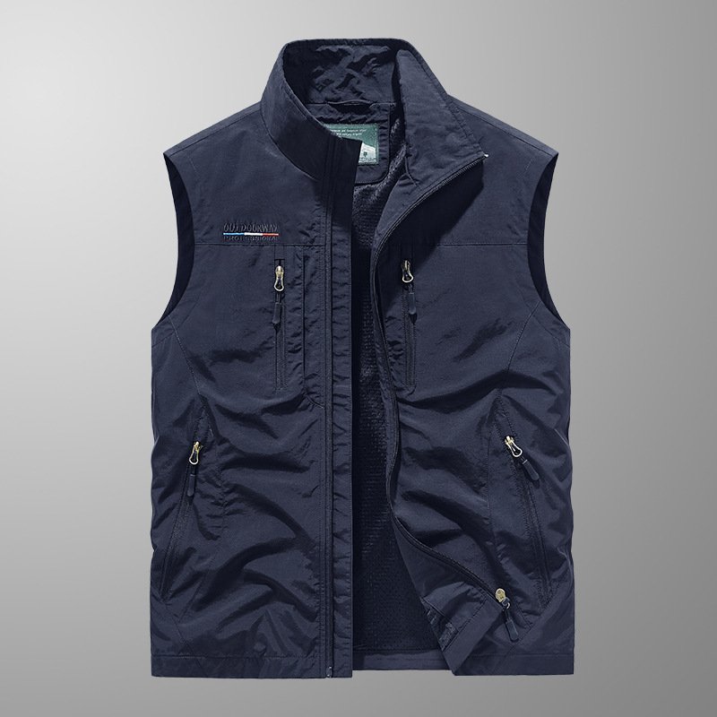 Liu Ming Winter Fashion Men Casual Outdoor Windproof Coats Fleece Keep Warm Sleeveless Plus Size Vest Jacket