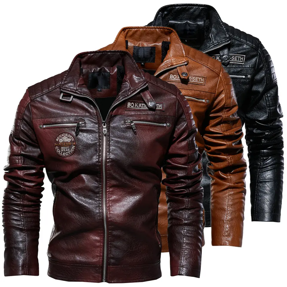 Manufacturer Wholesale New Leather Men Windbreaker Softshell Jacket