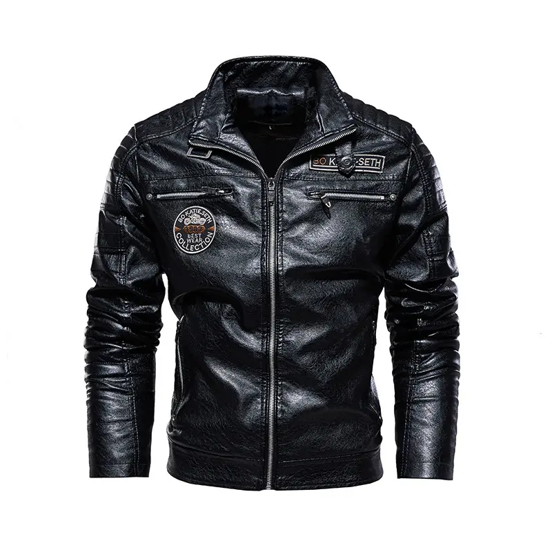 Manufacturer Wholesale New Leather Men Windbreaker Softshell Jacket