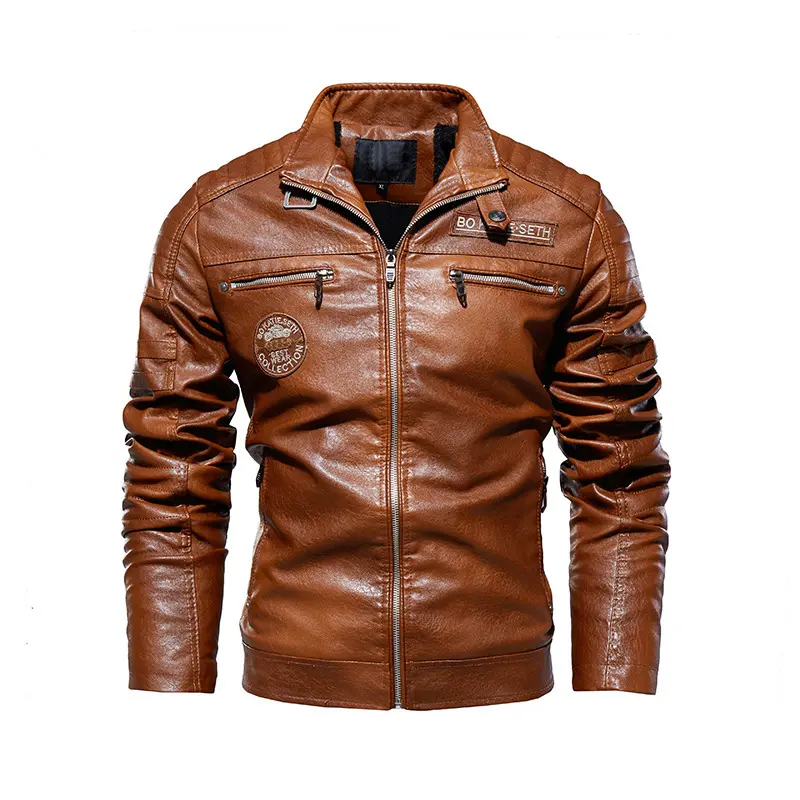 Manufacturer Wholesale New Leather Men Windbreaker Softshell Jacket