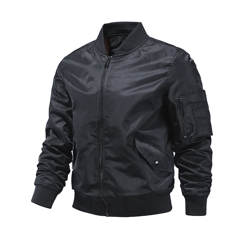 OEM ODM Custom Logo High Quality Autumn Baseball Jacket Flight Men's Motorcycle Bomber Men's Jacket