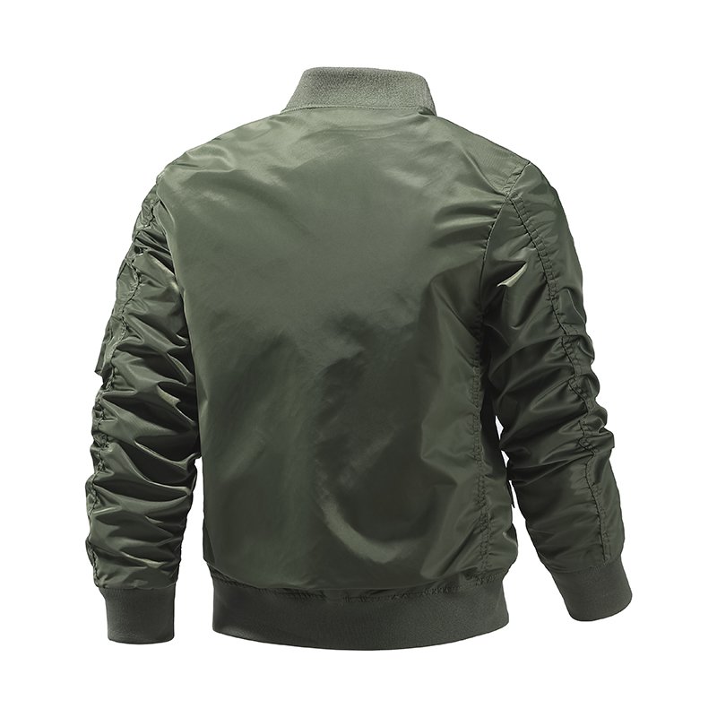 OEM ODM Custom Logo High Quality Autumn Baseball Jacket Flight Men's Motorcycle Bomber Men's Jacket