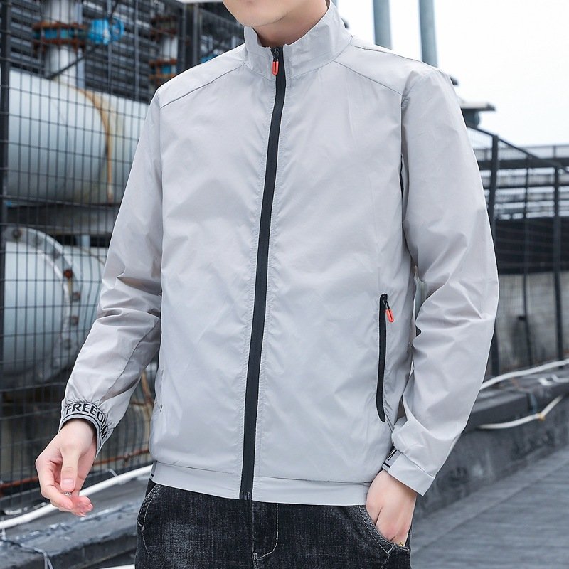 Liu Ming Cheap Wholesale 2023 Spring Summer Fashion Clothing Thin Slim Casual Lightweight Coat Streetwear Stand Collar Jacket