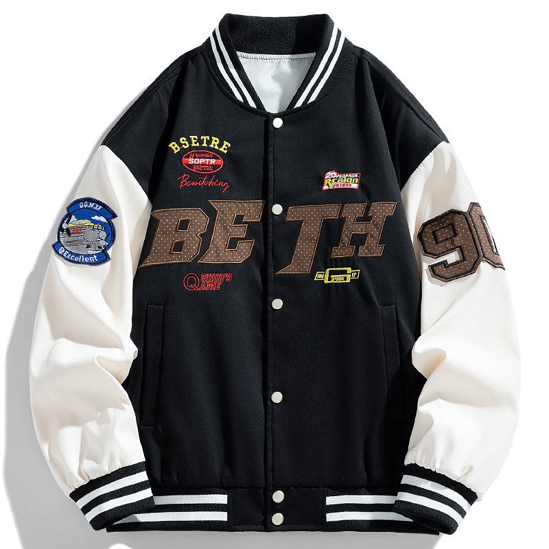 2024 Hot Sale Men's America Preppy Jacket Winter&Autumn Baseball Jacket For Men Custom Logo Men's Jacket