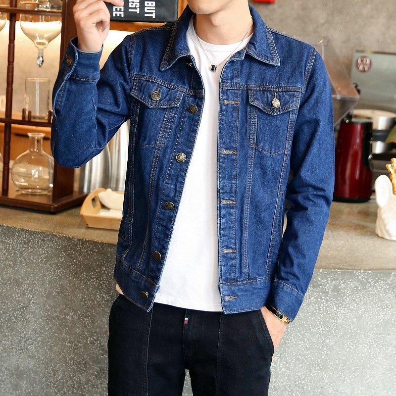 Spring and autumn Jean jacket men's motorcycle jacket young students men's clothes fitted men's jackets