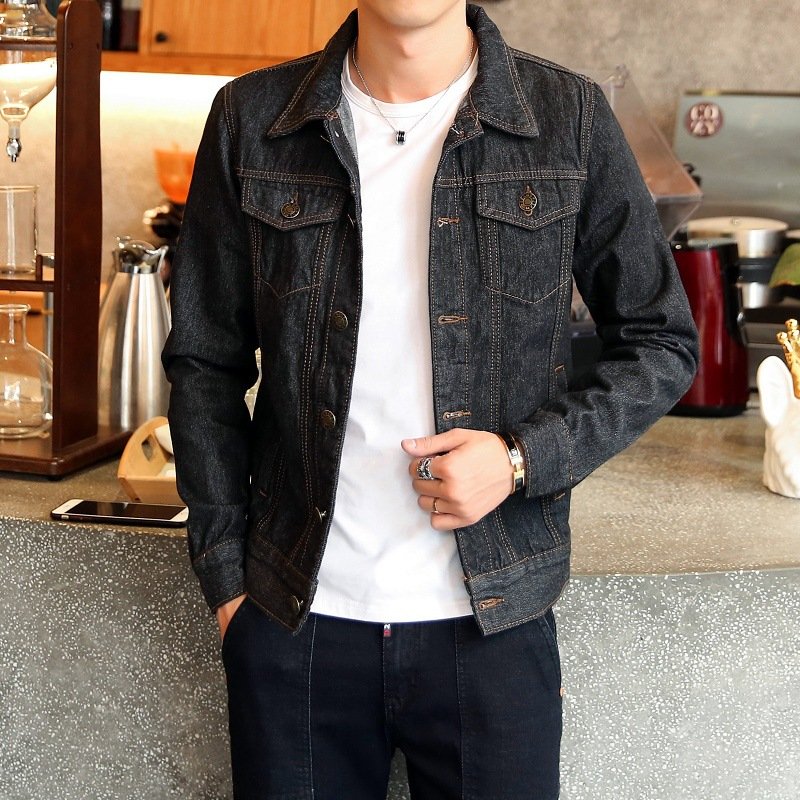 Spring and autumn Jean jacket men's motorcycle jacket young students men's clothes fitted men's jackets