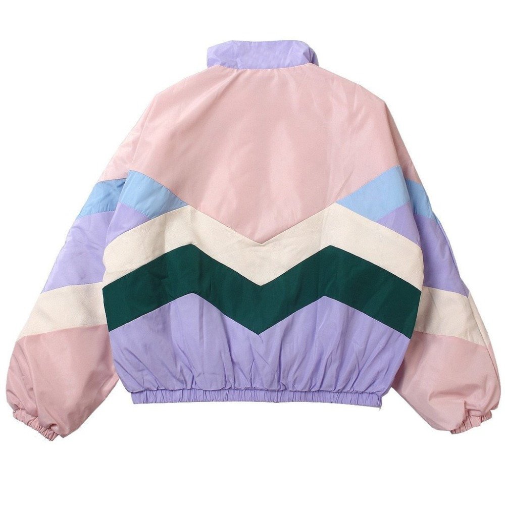 OEM 2021 Custom Your Own Retro Vintage Full Zip Color Block Windbreaker Windproof Jacket For Men