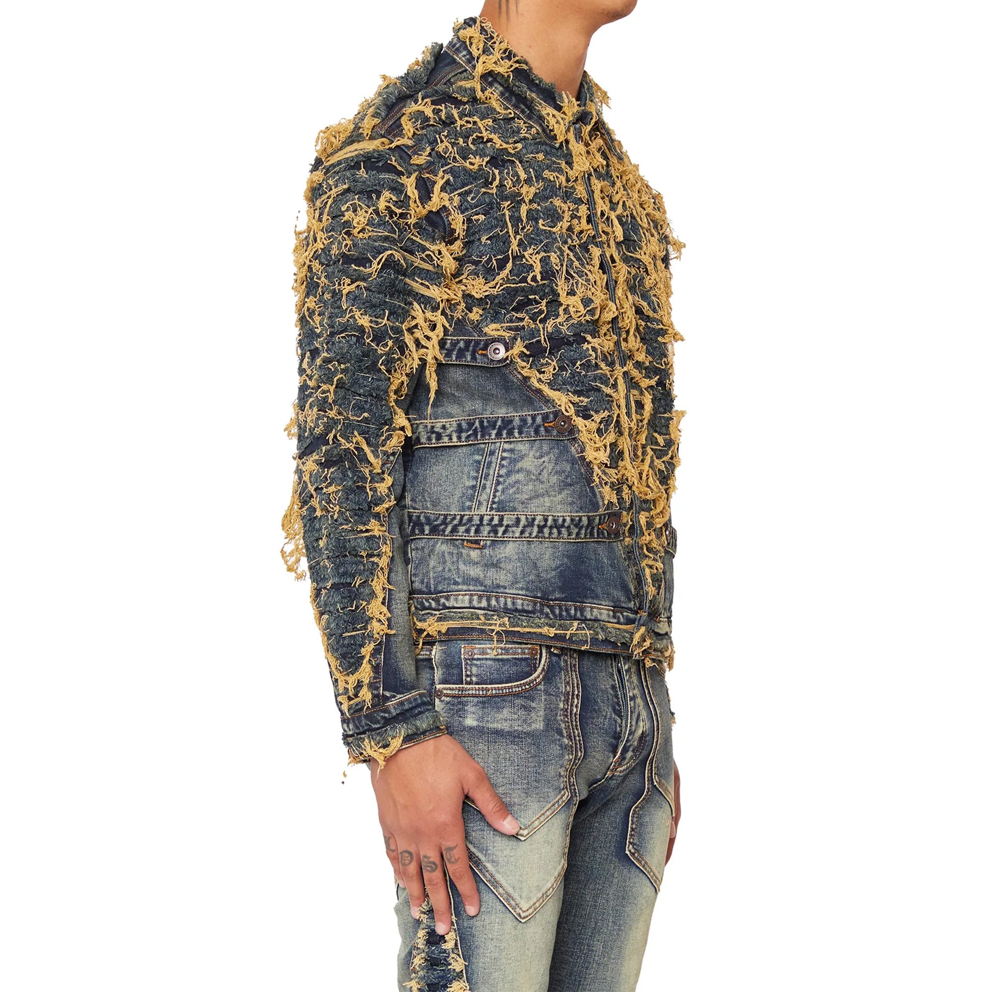 Mingwei ODM/OEM Pigment Washed Destroy Men's Jackets Plus Size Jean Denim Jacket Men