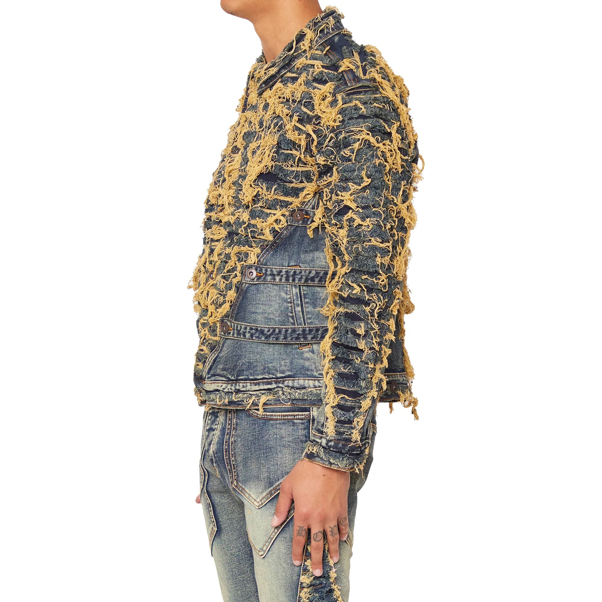 Mingwei ODM/OEM Pigment Washed Destroy Men's Jackets Plus Size Jean Denim Jacket Men