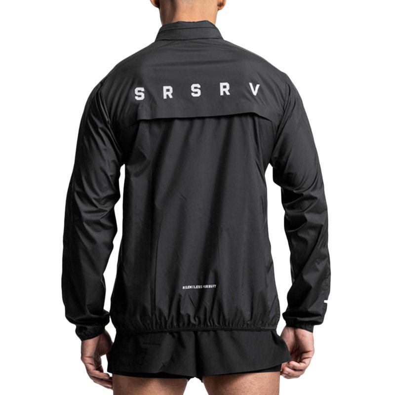 Custom Sportswear Men's Running Jacket Custom Reflective Logo Zip Up Hoodies Polyester Windbreaker Jacket