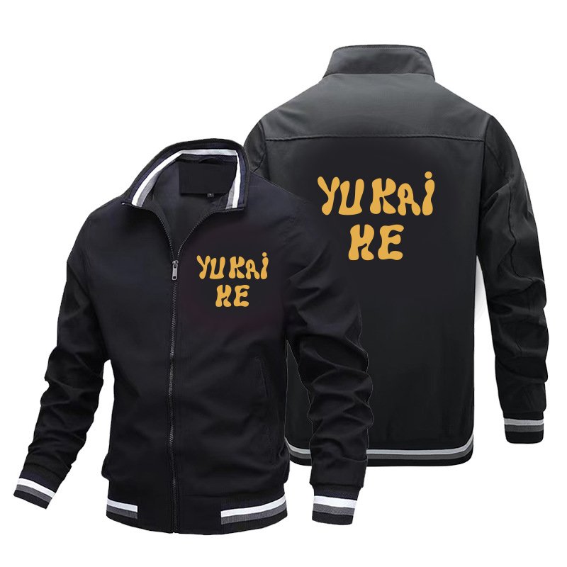 Jacket for men Custom your own logo Striped decoration excellent quality sublimation printing Motorcycle Jacket Men's jacket