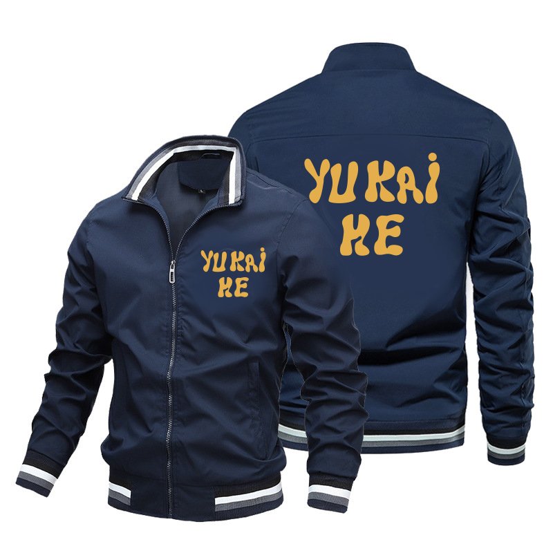Jacket for men Custom your own logo Striped decoration excellent quality sublimation printing Motorcycle Jacket Men's jacket