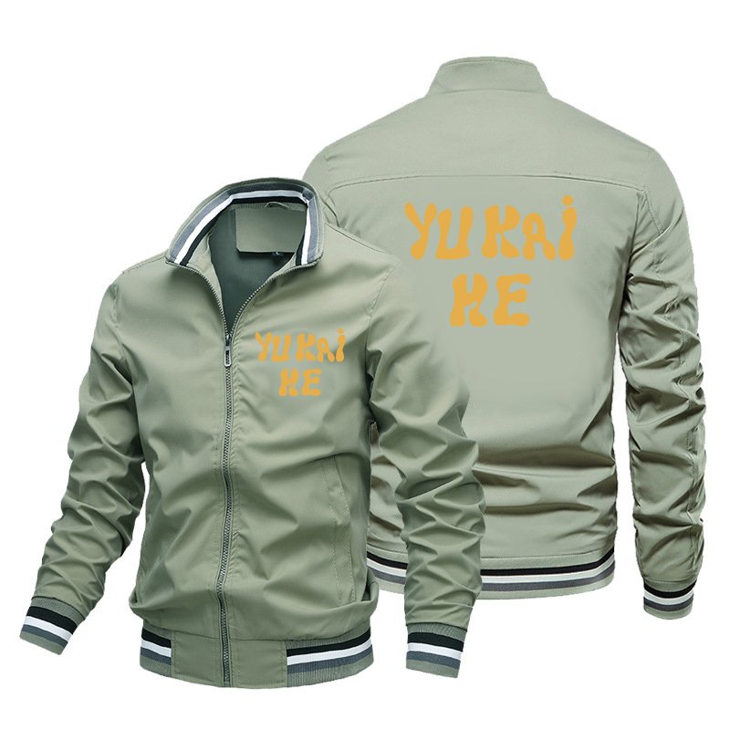 Jacket for men Custom your own logo Striped decoration excellent quality sublimation printing Motorcycle Jacket Men's jacket