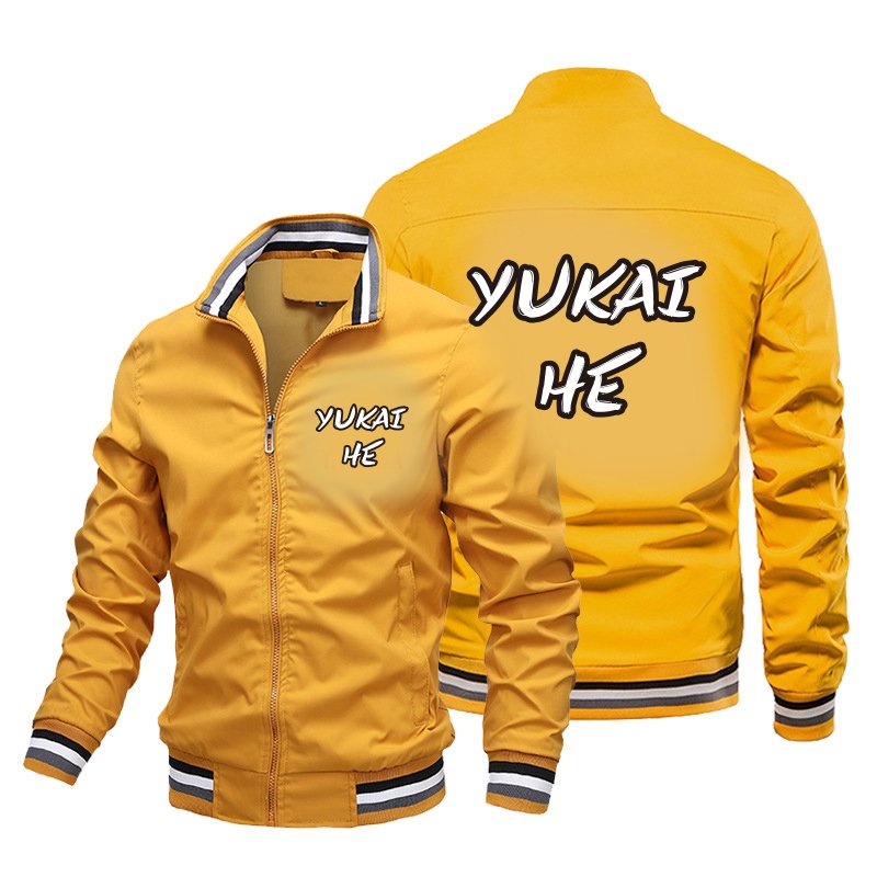 Jacket for men Custom your own logo Striped decoration excellent quality sublimation printing Motorcycle Jacket Men's jacket