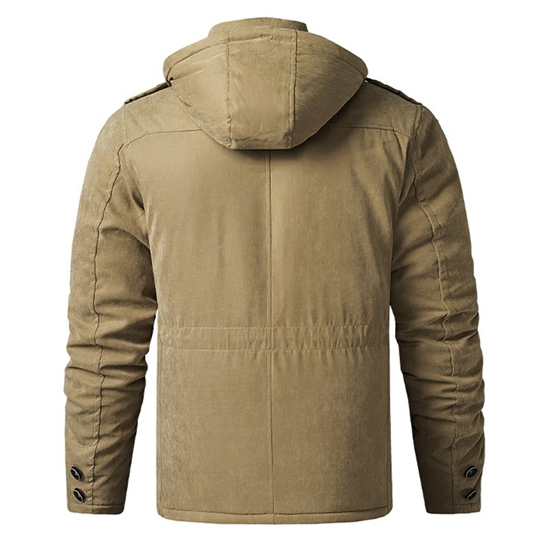 TONGYANG US Size Men's Fashion Thicken Parkas Warm Winter Jacket For Men Cashmere Fleece Coats Outdoor Male Hooded Outwear